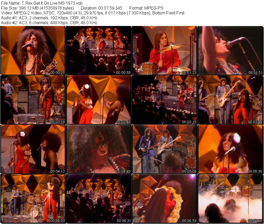 T Rex Get It On Live MS 1973 vob tn
