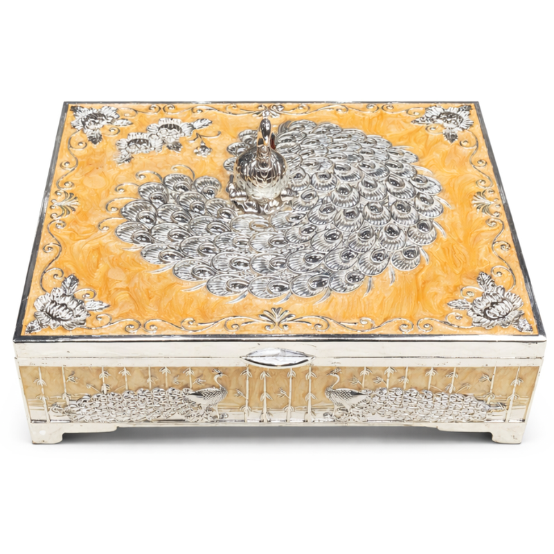 4 Compartment Dry Fruit Box Peach