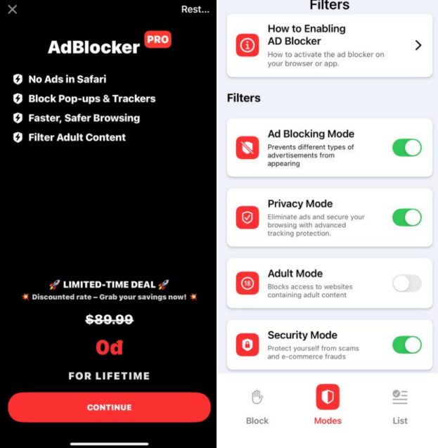 (iOS) Ứng dụng chặn quảng cáo đang miễn phí gói Lifetime trị giá $89.99 3 2025 07 01 181842