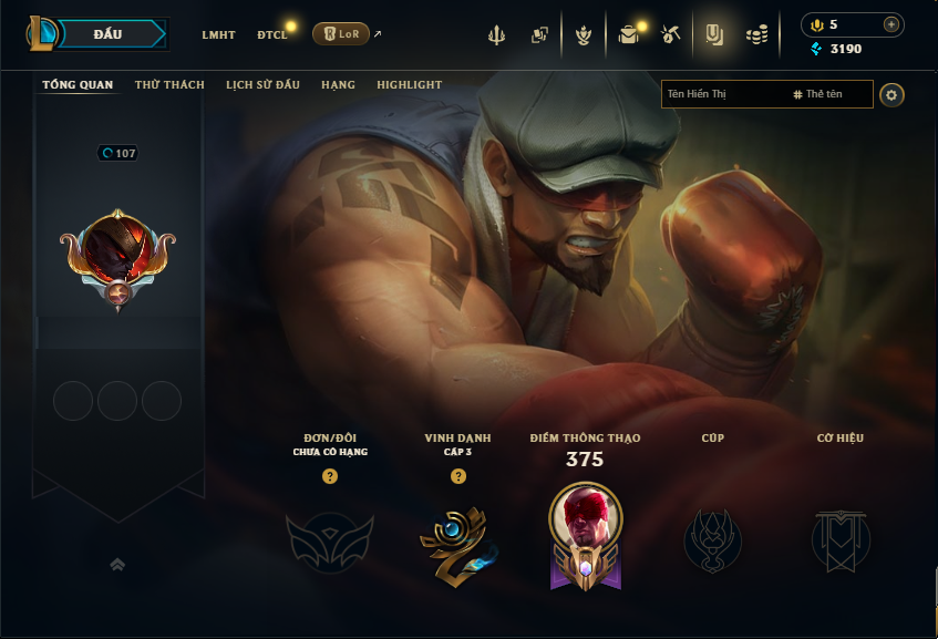 Acc LMHT # - Không Khung