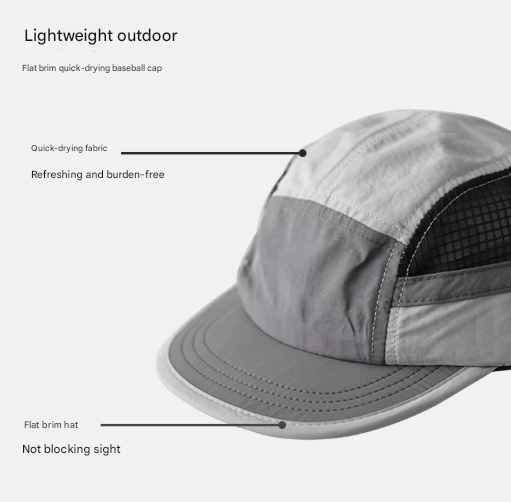 Dark Blue UPF 50+ Quick-Dry Outdoor Sun Hat with Breathable Mesh - Lightweight Adjustable Cap for Hiking, Camping and Fishing in the global Sun