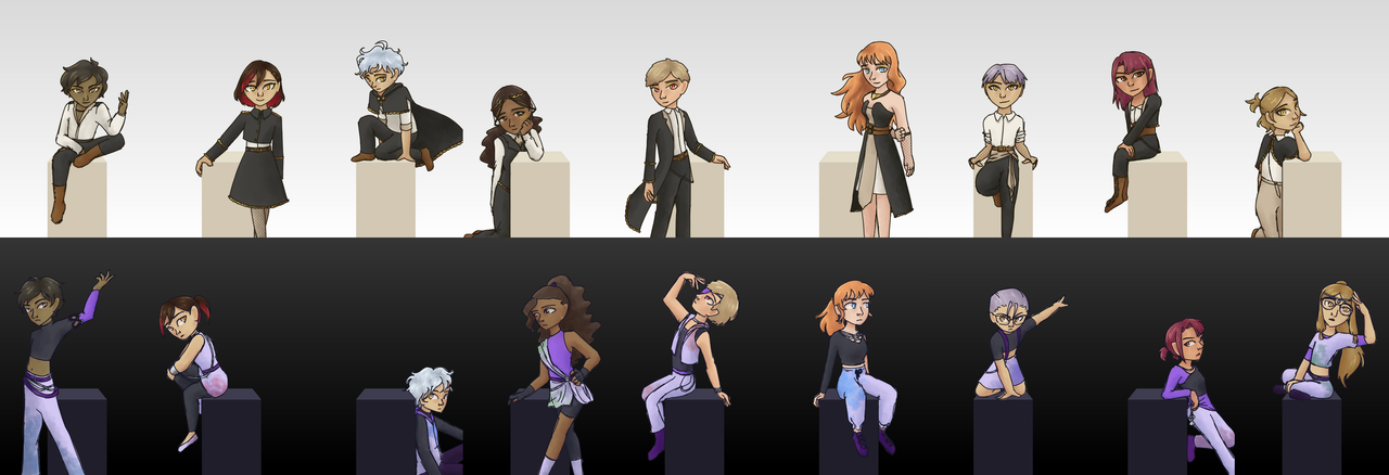 Qi with silly outfits