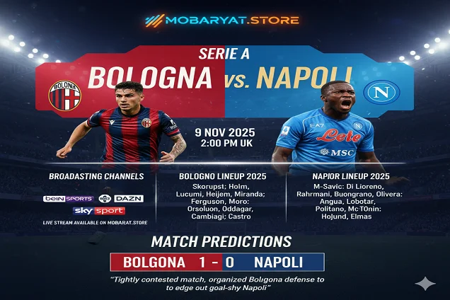 توقعات مباراة بولونيا ونابولي في الدوري الإيطالي 9 نوفمبر 2025
