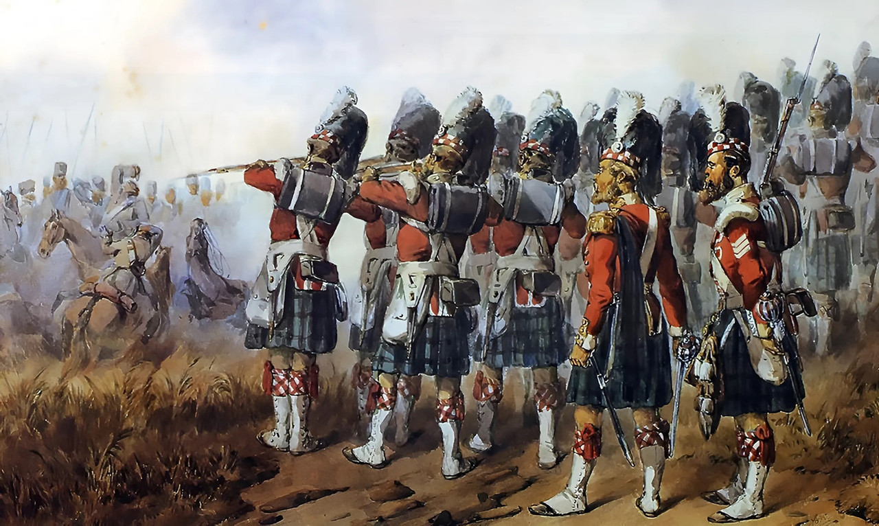 Crimea,Balaclava,Escoceses,93º Escoces Repeliendo La Carga De La Caballería rusa el 25 de octubre de