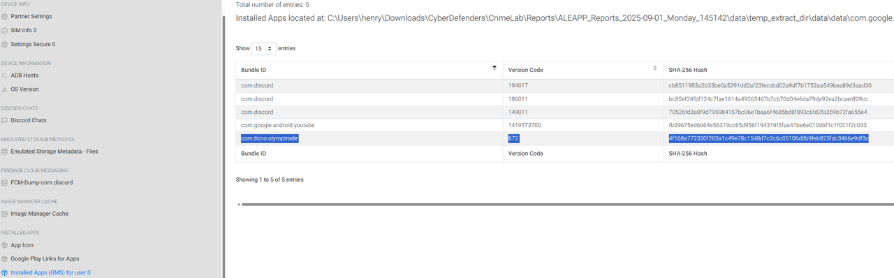 Step 1.1 Screenshot