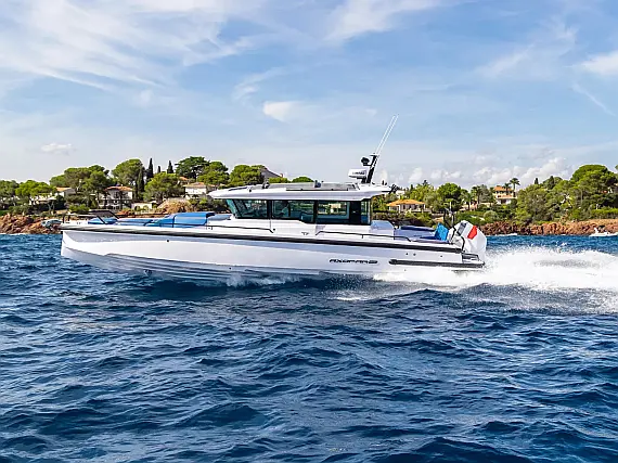 Axopar 37 XC Cross Cabin power boat charter Greece
