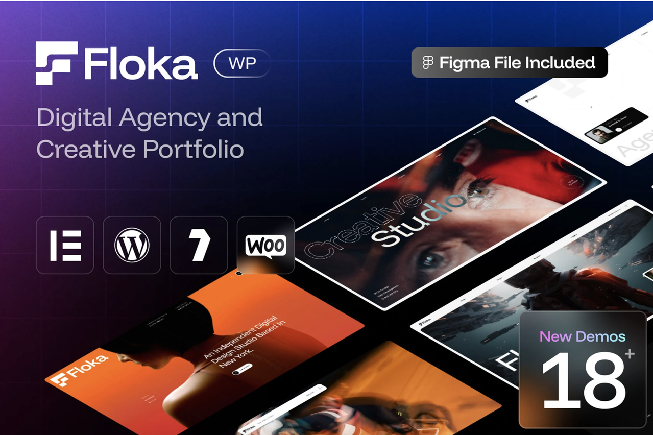 Floka - Digital Agency & Portfolio WordPress Theme