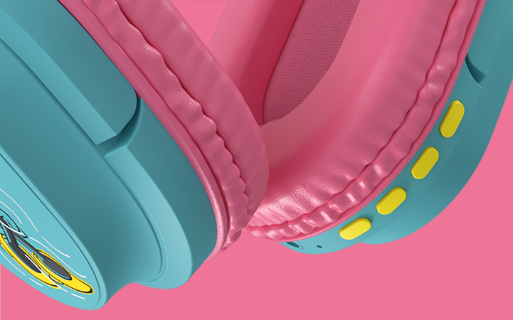 Audífonos para niños Xtech con el diseño de la edición especial de Minnie Mouse.