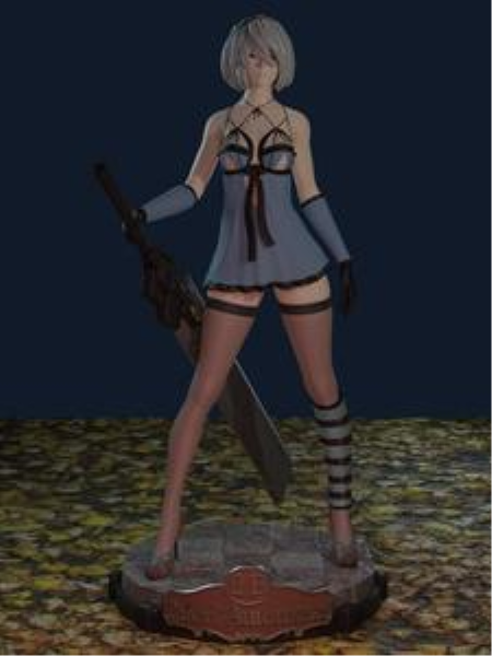 Nier Automata – 2B Kaine suit – 3D Print Model