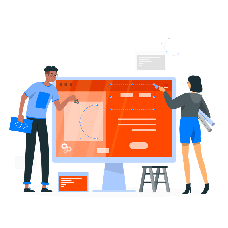 UI and UX design illustration