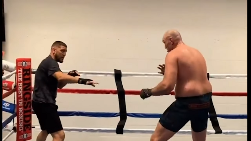 Тайсън Фюри тренира заедно с Ник Диас