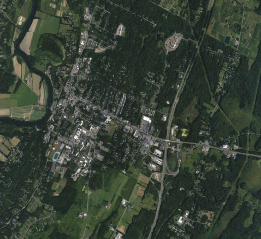 satellite image of my hometown