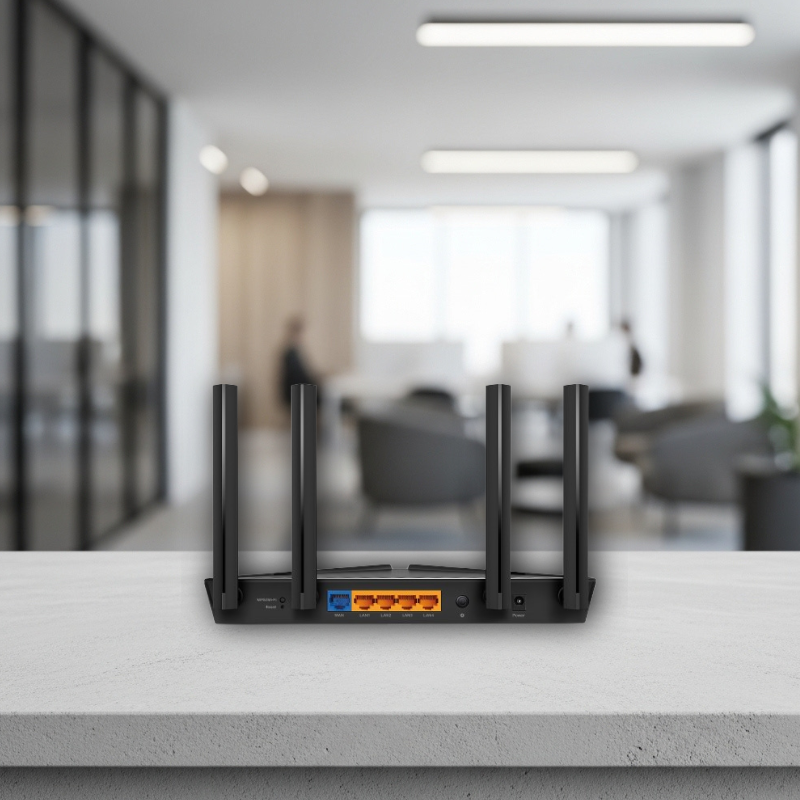 Roteador Archer AX53 em um ambiente de casa conectada