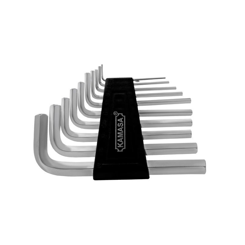 JGO LLAVE ALEN CROMADO 1,5-10MM 10PCS KAMASA
