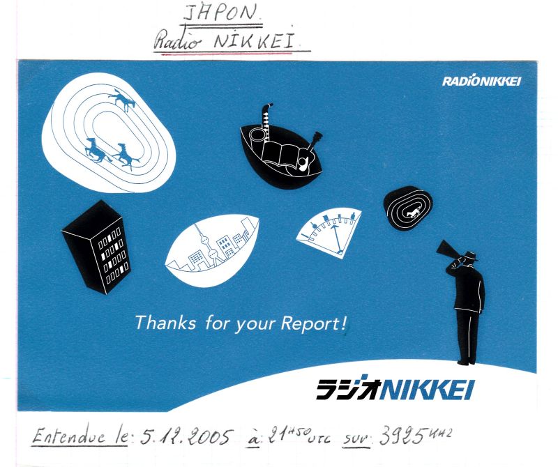 QSLs de R.NIKKEI (Japon). QSL-R-NIKKEI-2005