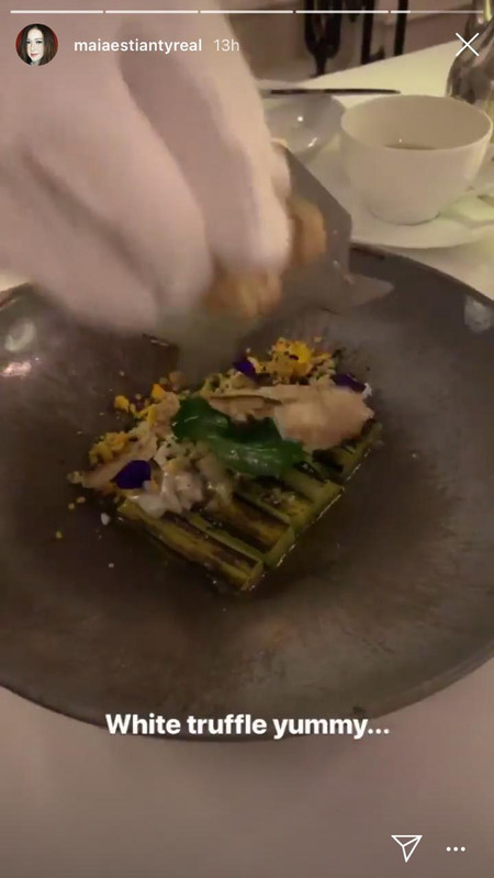 Menu makan malam Maia Estianty di London
