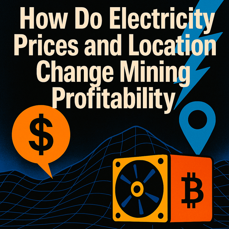 How do electricity prices and location change mining profitability