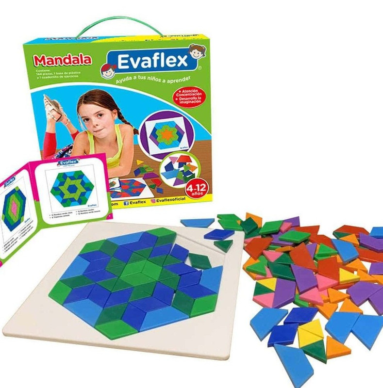 MANDALAS C/1 BASE DE PLASTICO Y 144 PZAS