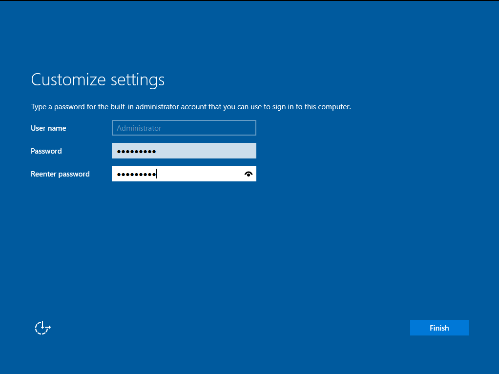 Set admin password