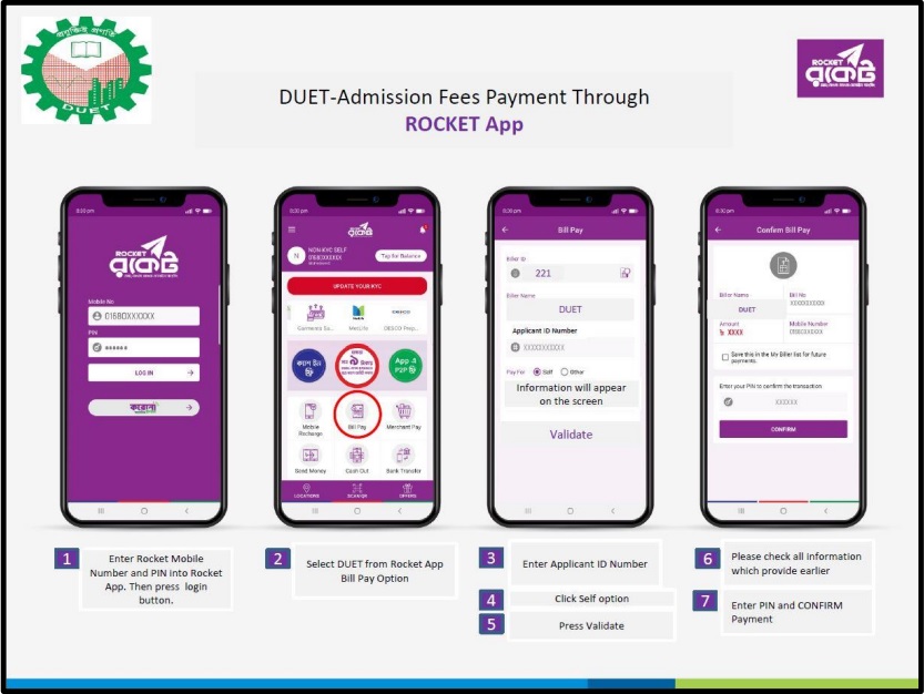 Application fee payment by DBBL