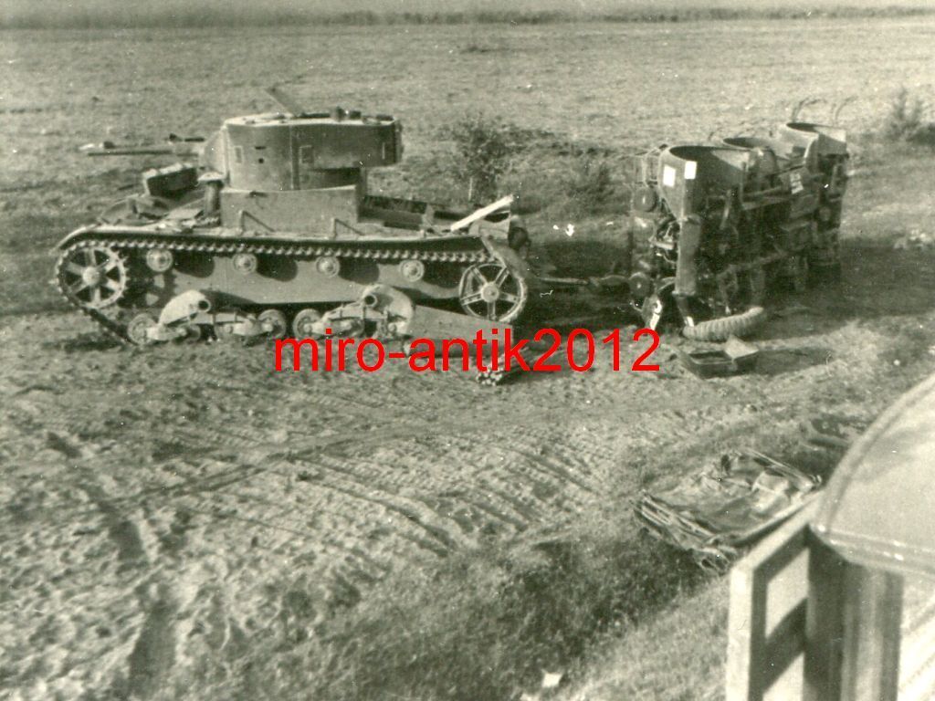 zerstörter Panzer, Tank, T-26, Minsk, Russland
