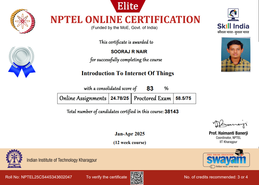 NPTEL Certificate