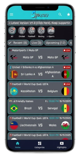 Sportzfy old version 