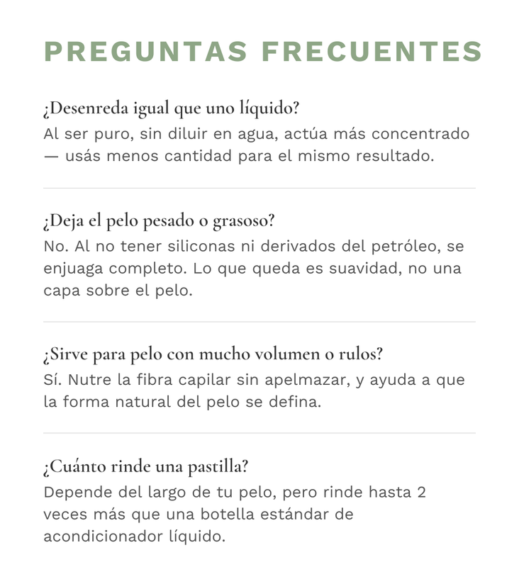 Preguntas frecuentes acondicionador s&oacute;lido
