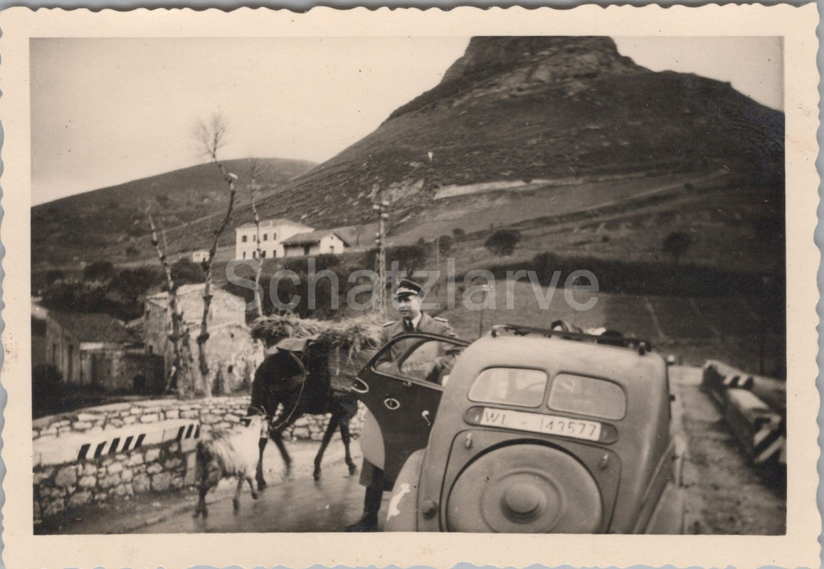 Foto Ausfahrt mit Pkw in Erice Italien Sizilien 1941