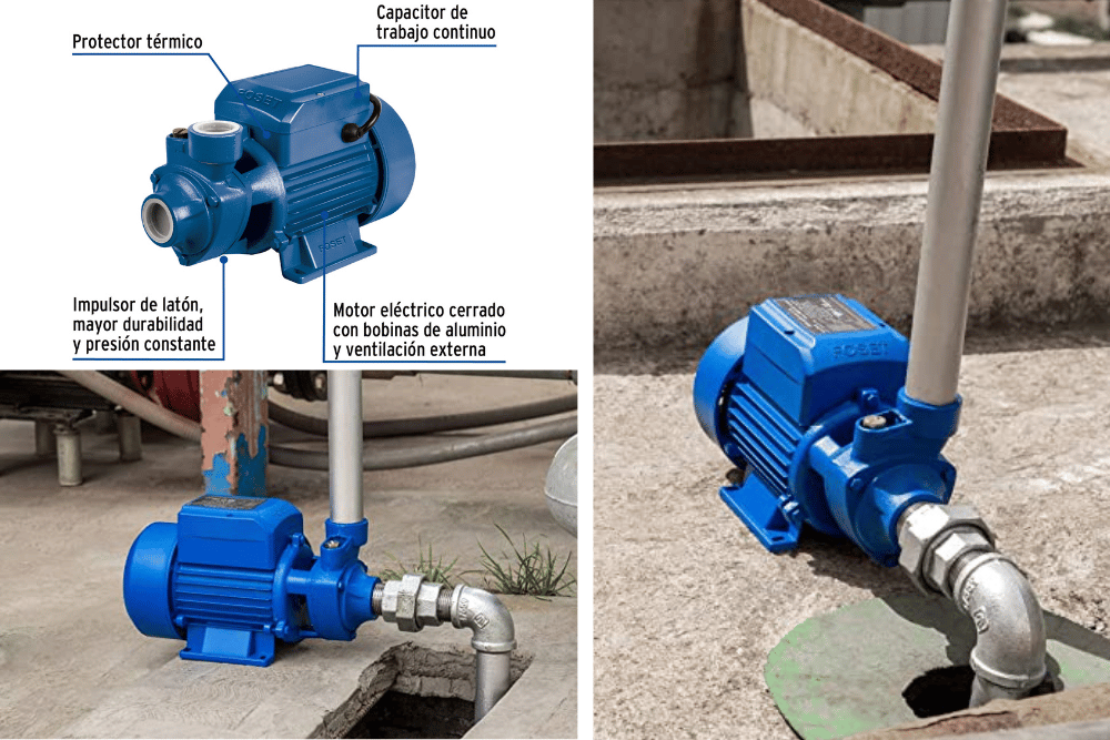 Uso y rendimiento de la bomba periférica
