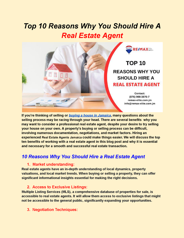 Top 10 Reasons Why You Should Hire a Real Estate Agent — Postimages
