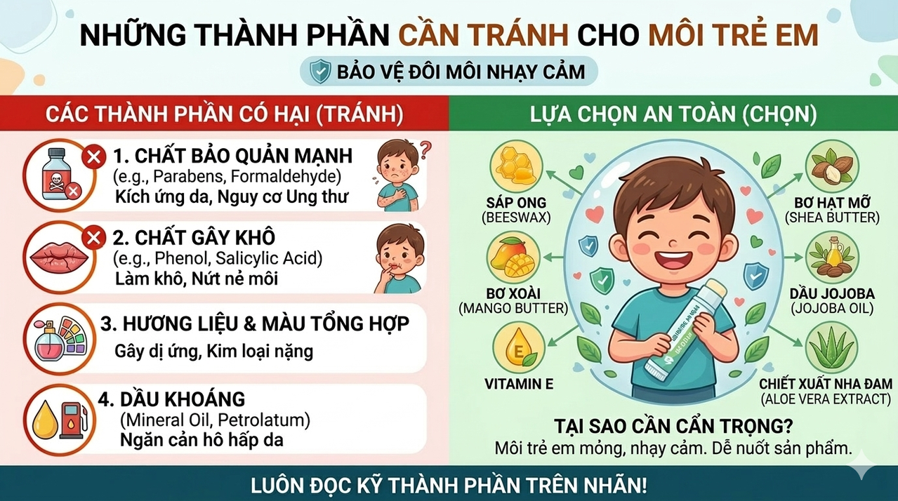 Thành phần cần tránh trong son