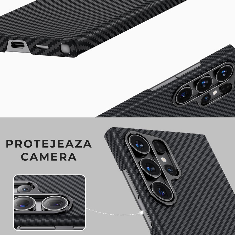 Husa pentru Samsung S24 Ultra Daden® Armor Air din fibra de aramida/Kevlar, MagSafe Integrat, Protectie Antisoc, Camera Ultra Safe, Negru 65bf6c73b1e7ab5cfc3ac960 benks samsung galaxy s24 ultra case copy