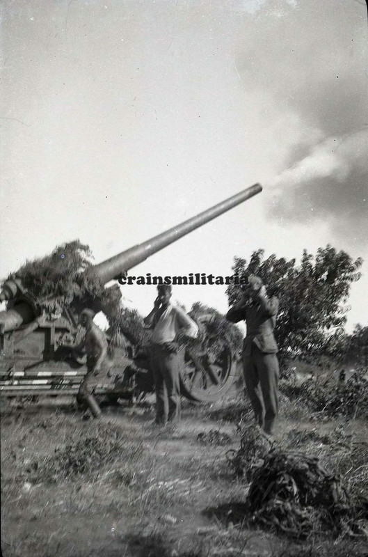 Orig. Negativ Foto Artillerie Geschütz A.R.818 Krim Russland Griechenland 1941
