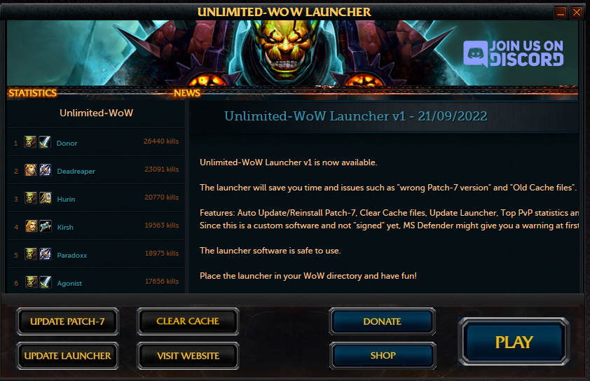 WoW Private Server | Unlimited-WoW | 255 Funserver