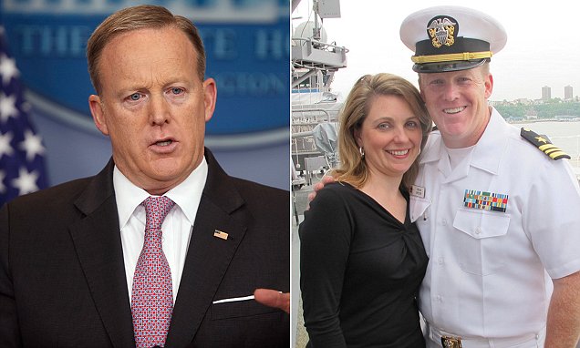 The Commander Spicer and wife Rebecca Miller