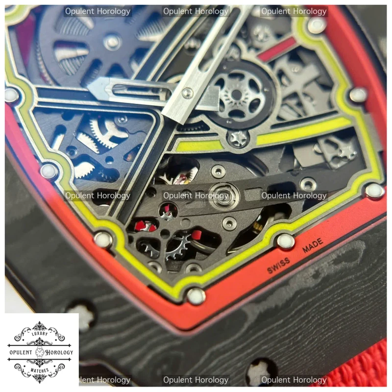 Richard Mille RM67-02 Carbon Red Replica - 38.7mm Ultra-Light Skeleton Watch