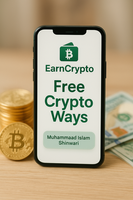 EarnCrypto App — Claim Free Bitcoin & Earn Any Cryptocurrency Free EarnCrypto app screenshot with coins — Claim Free Bitcoin & Earn Any Cryptocurrency Free
