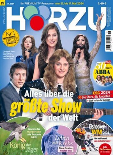 Cover: Hörzu Fernsehzeitschrift No 19 vom 04  Mai 2024