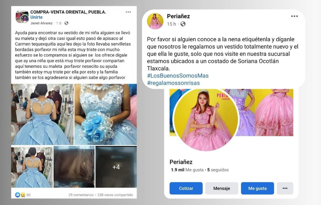Quinceañera se viraliza por perder su vestido; se unen para regalarle uno igual