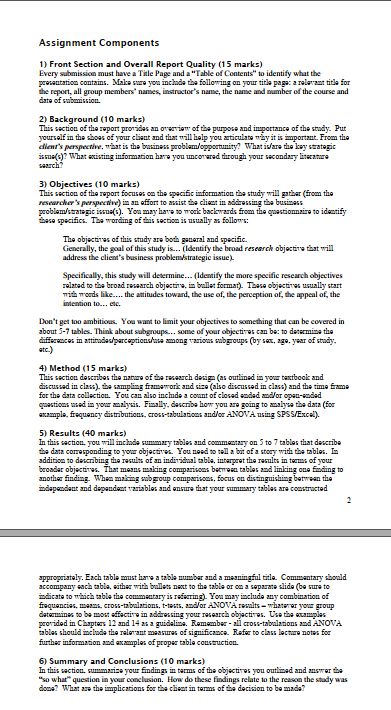 mkt500 group project requirements BEFORE submissionn