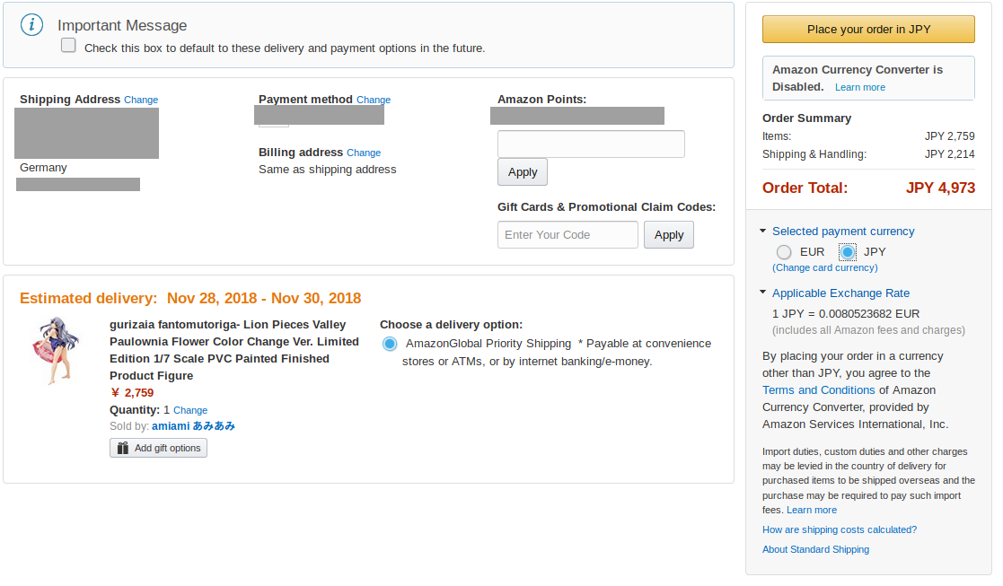 AmazonGlobal now works for FBA Items — MyFigureCollection.net