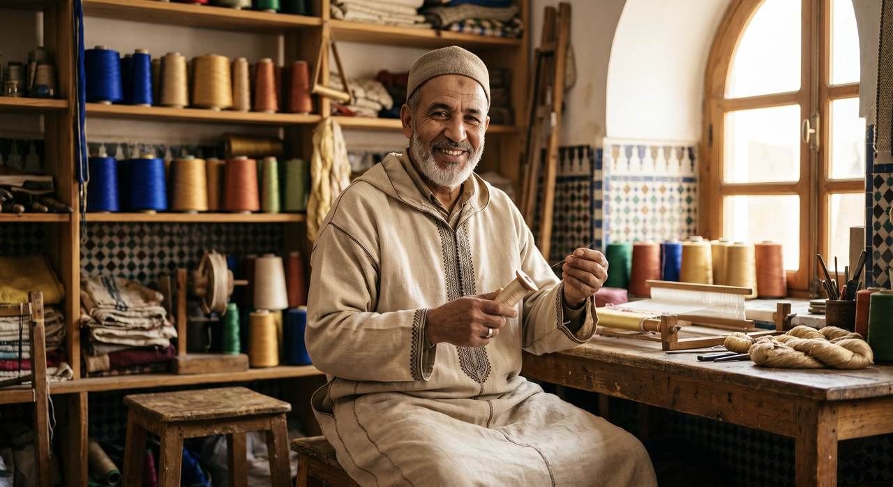 Maître Artisan Hajdali dans son atelier