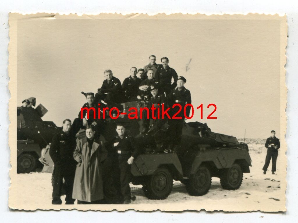 Foto, Panzermänner, Gruppenfoto, 8-Rad Panzerspä