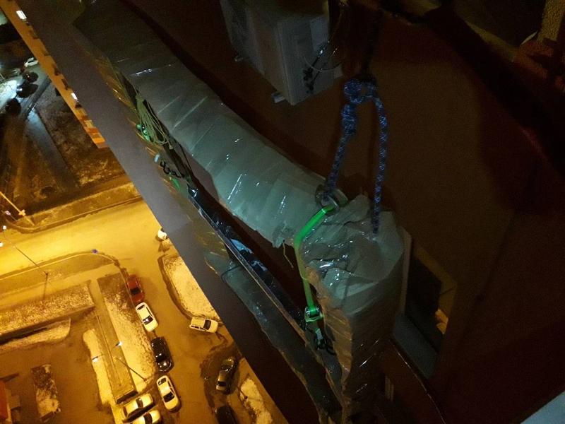 Такелаж: подъём груза на этаж по фасаду с контролем траектории и креплений