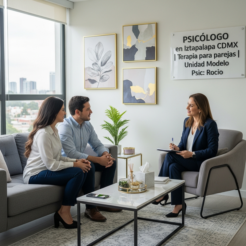 Pareja conversando en terapia