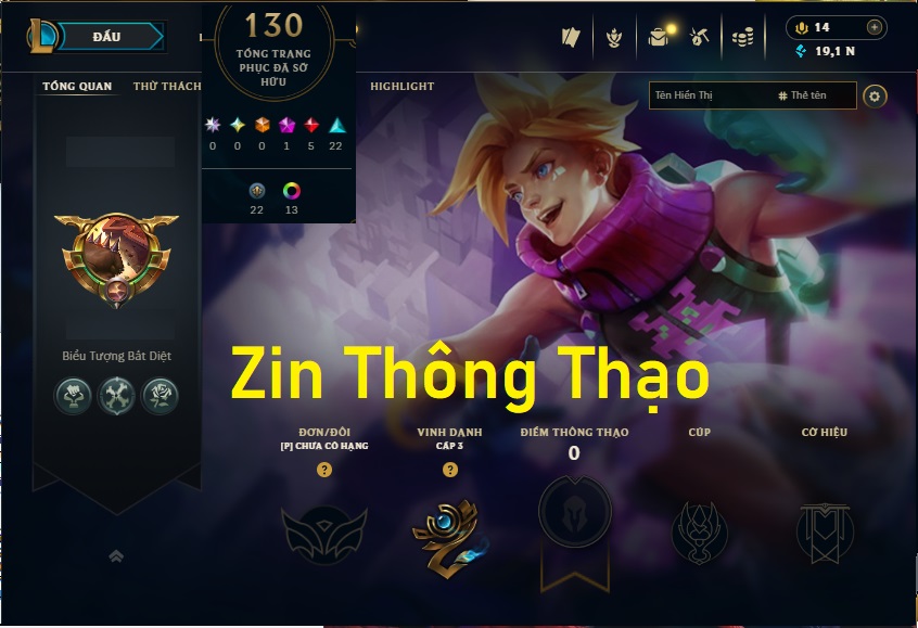 Acc LMHT # - Không Khung