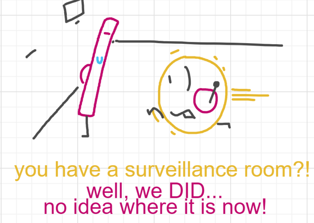 A panel from A Murder On The, episode six of the Board Boards object show by Furretwalk/WalkingFurret.