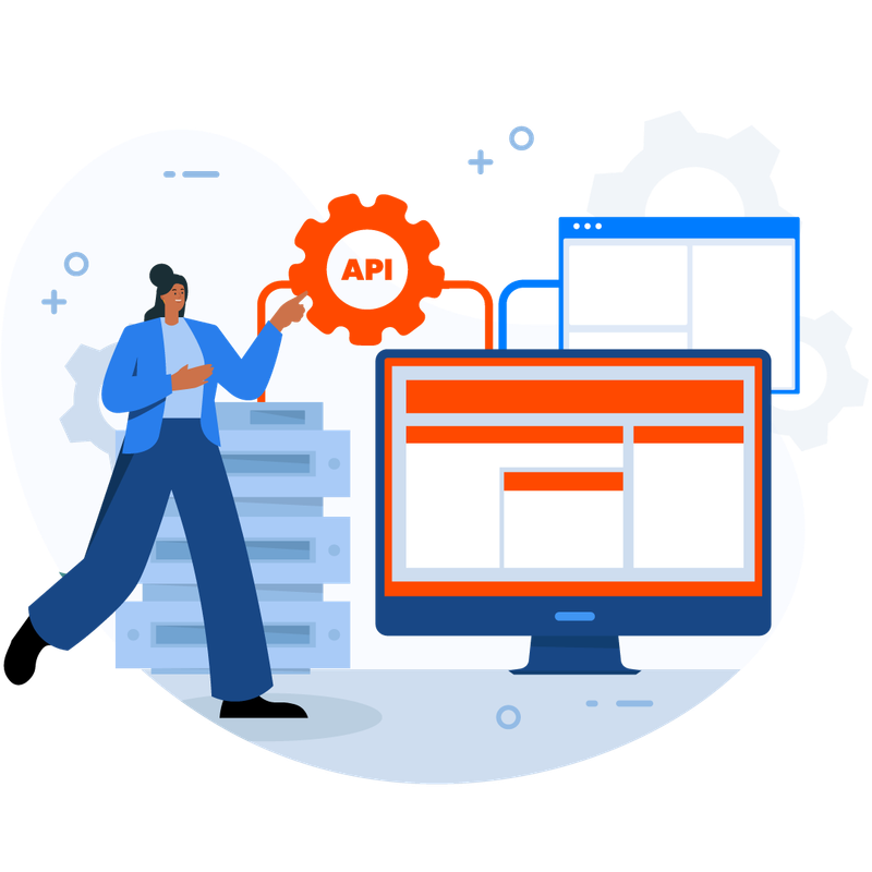 Custom software development illustration