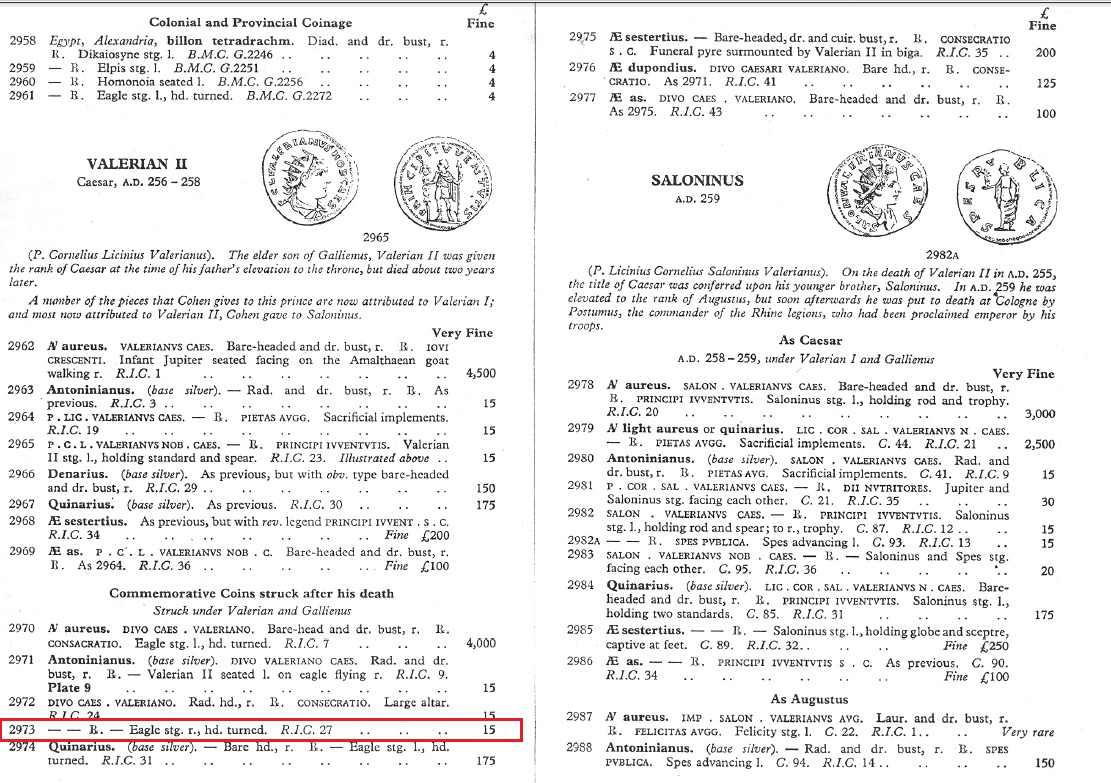 Buscando antoniniano con la ref. 2973 del Sear. Debe ser Valeriano II Soluci-n